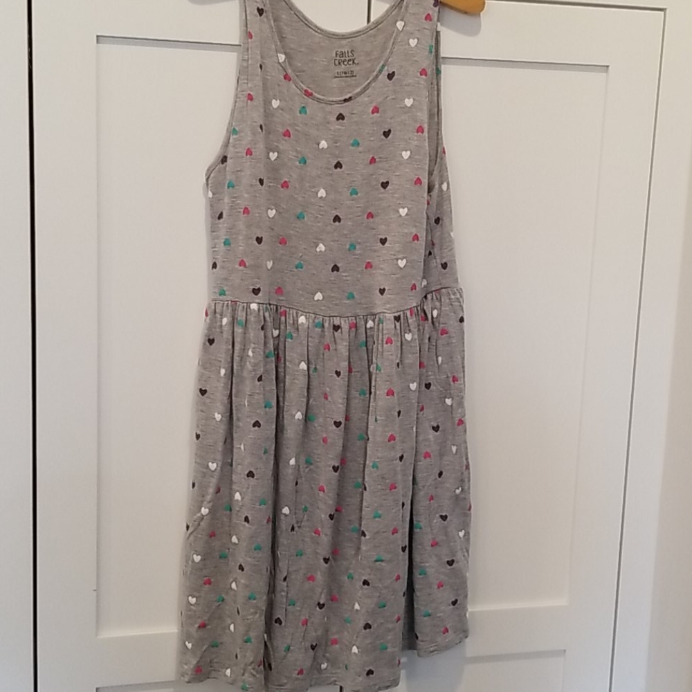Girls tank dress Size LARGE (10-12) HEATHER GRAY